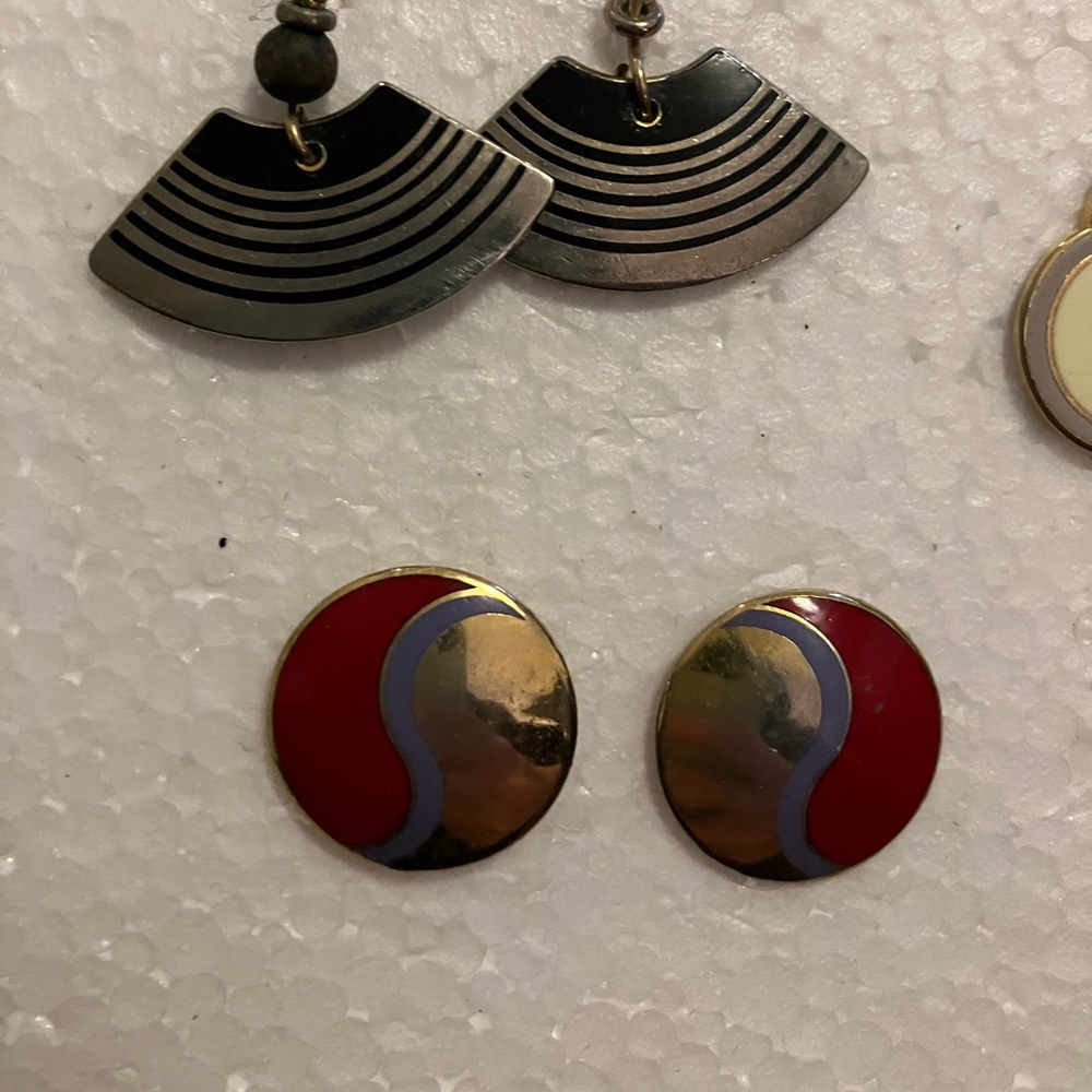VINTAGE 90s: Laurel Burch ORIGINAL, gorgeous, unique boutique earrings